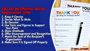Tips For An Effective Teacher Appreciation Letter