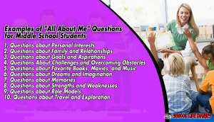 Examples of All About Me Questions for Middle School Students