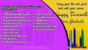 15 Teacher's Farewell Messages for Students