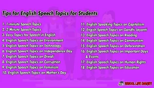 Tips for English Speech Topics for Students