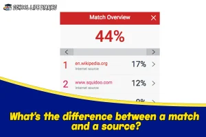What's the difference between a match and a source