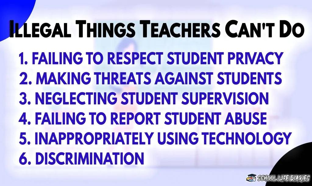Illegal Things Teachers Can't Do
