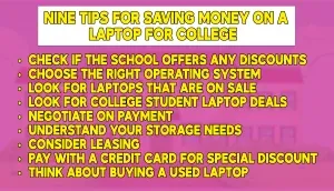 Nine Tips to save money for laptop