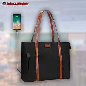 Teacher Tote Bag With External USB Charger