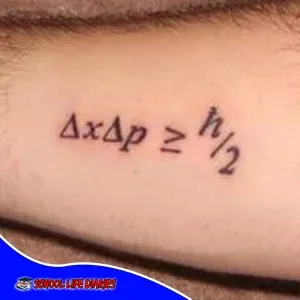 Math equation tattoo on the ankle