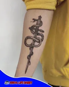 Sword And Snake tattoo
