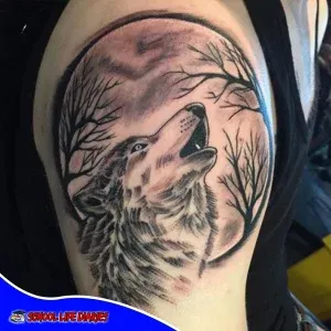 Howling Wolf tattoo