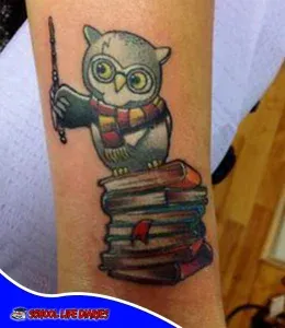 Teacher tattoos with owl