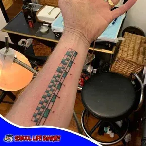 Ruler tattoo on the wrist